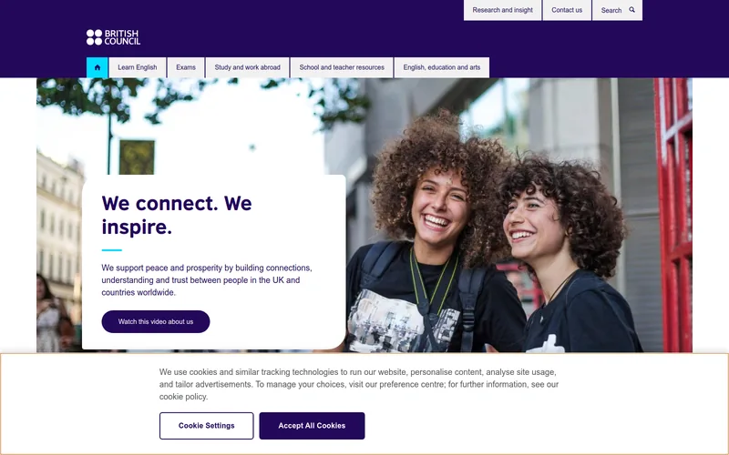 British Council weboldala