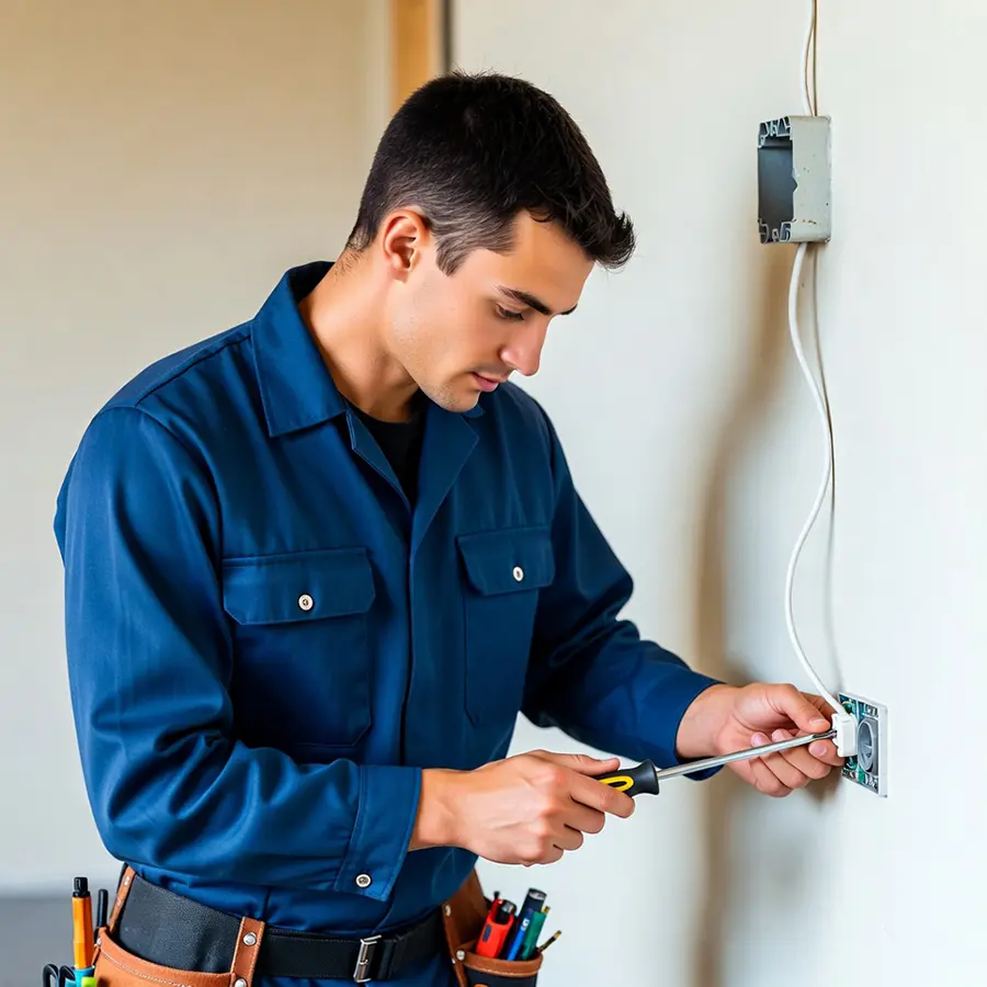 Elektromos rendszerek kiépítése, javítása és karbantartása lakásokban és épületekben.