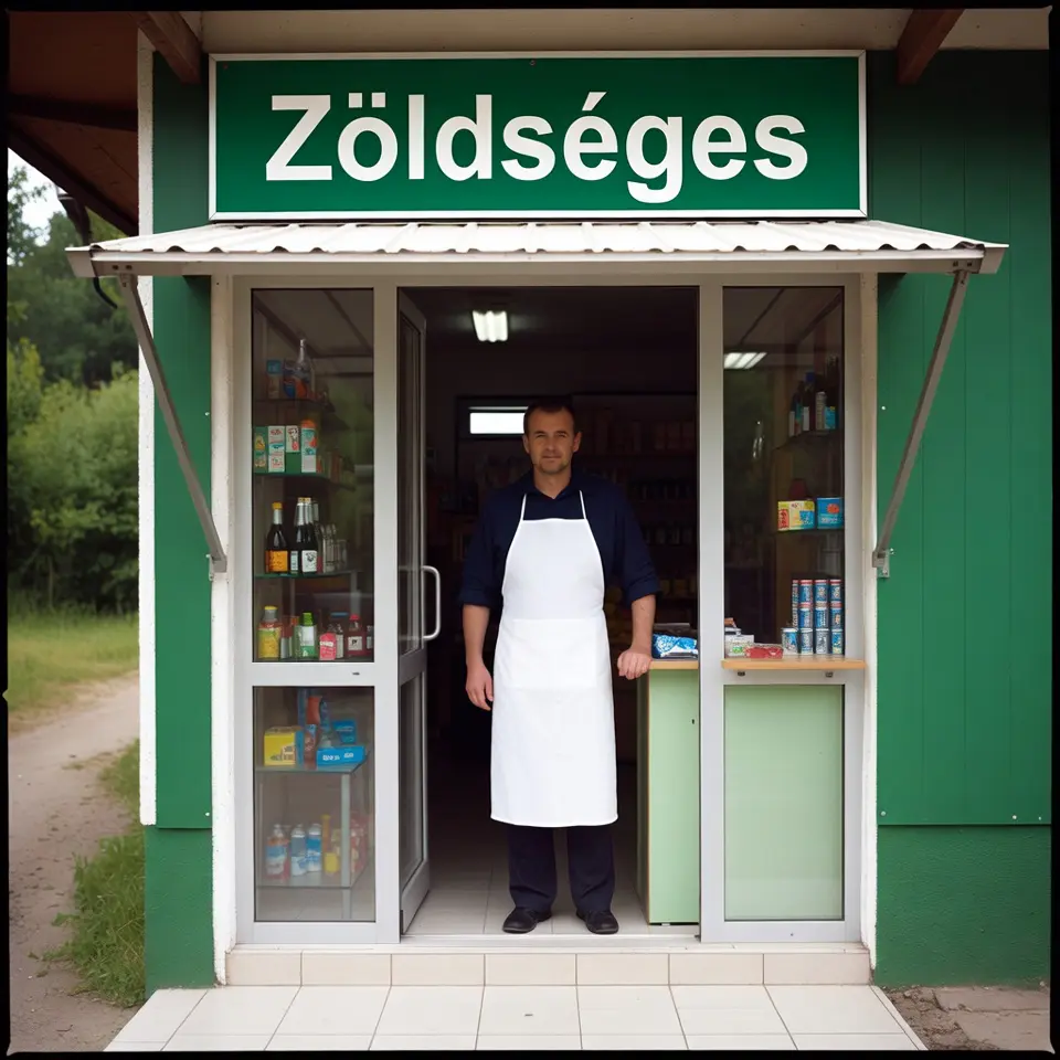 Friss zöldségek és gyümölcsök értékesítése a vásárlók részére